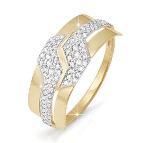 Золотое кольцо КЮЗ Del'ta D111724 с фианитом D111724 фото