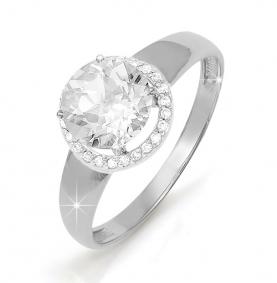 Кольцо из белого золота КЮЗ Del'ta D111749 с фианитом D111749 фото