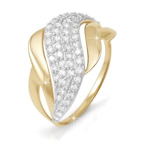 Золотое кольцо КЮЗ Del'ta D111761 с фианитом D111761 фото