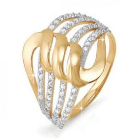 Золотое кольцо КЮЗ Del'ta D111780 с фианитом D111780 фото