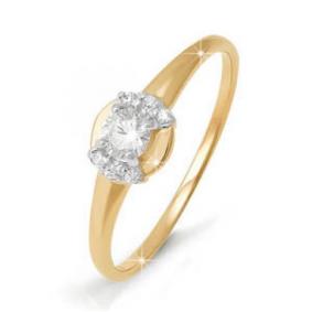 Золотое кольцо КЮЗ Del'ta D111793 с фианитом D111793 фото