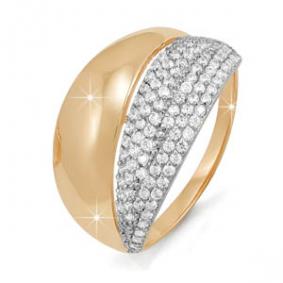 Золотое кольцо КЮЗ Del'ta D111805 с фианитом D111805 фото