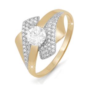 Золотое кольцо КЮЗ Del'ta D111811 с фианитом D111811 фото