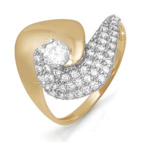 Золотое кольцо КЮЗ Del'ta D112006 с фианитом D112006 фото