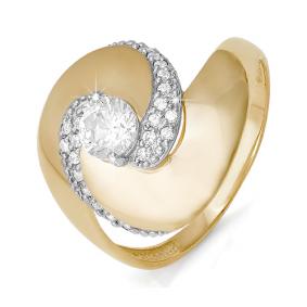 Золотое кольцо КЮЗ Del'ta D112020 с фианитом D112020 фото