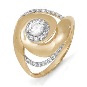 Золотое кольцо КЮЗ Del'ta D112024 с фианитом D112024 фото