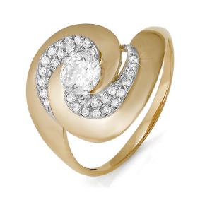 Золотое кольцо КЮЗ Del'ta D112035 с фианитом D112035 фото