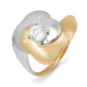 Золотое кольцо КЮЗ Del'ta D112044 с фианитом D112044 фото