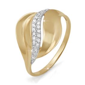 Золотое кольцо КЮЗ Del'ta D112046 с фианитом D112046 фото