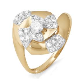 Золотое кольцо КЮЗ Del'ta D112050 с фианитом D112050 фото