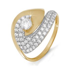 Золотое кольцо КЮЗ Del'ta D112053 с фианитом D112053 фото