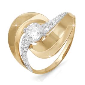 Золотое кольцо КЮЗ Del'ta D112054 с фианитом D112054 фото