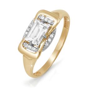 Золотое кольцо КЮЗ Del'ta D112097 с фианитом D112097 фото