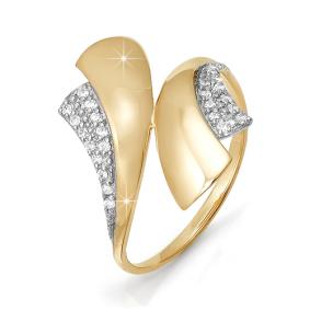 Золотое кольцо КЮЗ Del'ta D112144 с фианитом D112144 фото