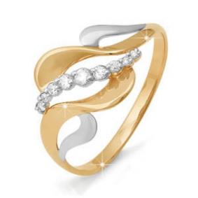 Золотое кольцо КЮЗ Del'ta D112149 с фианитом D112149 фото