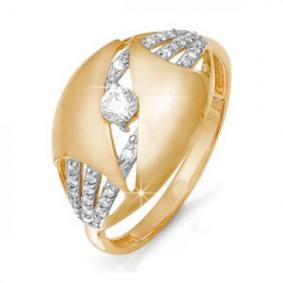 Золотое кольцо КЮЗ Del'ta D112168 с фианитом D112168 фото