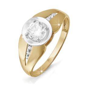 Золотое кольцо КЮЗ Del'ta D112199 с фианитом D112199 фото