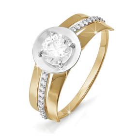 Золотое кольцо КЮЗ Del'ta D112201 с фианитом D112201 фото