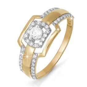 Золотое кольцо КЮЗ Del'ta D112202 с фианитом D112202 фото