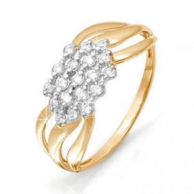 Золотое кольцо КЮЗ Del'ta D112226 с фианитом D112226 фото