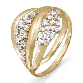 Золотое кольцо КЮЗ Del'ta D112232 с фианитом D112232 фото