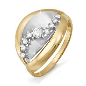 Золотое кольцо КЮЗ Del'ta D112291 с фианитом D112291 фото