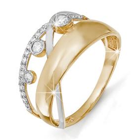 Золотое кольцо КЮЗ Del'ta D112292 с фианитом D112292 фото