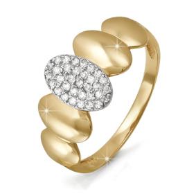 Золотое кольцо КЮЗ Del'ta D112316 с фианитом D112316 фото