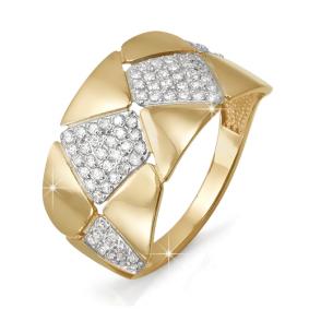 Золотое кольцо КЮЗ Del'ta D112317 с фианитом D112317 фото