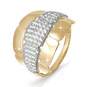 Золотое кольцо КЮЗ Del'ta D112321 с фианитом D112321 фото