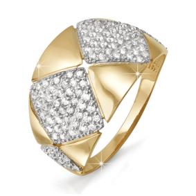 Золотое кольцо КЮЗ Del'ta D112323 с фианитом D112323 фото