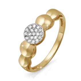 Золотое кольцо КЮЗ Del'ta D112329 с фианитом D112329 фото
