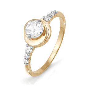Золотое кольцо КЮЗ Del'ta D112368 с фианитом D112368 фото