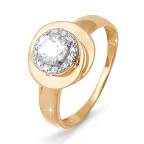 Золотое кольцо КЮЗ Del'ta D112370 с фианитом D112370 фото