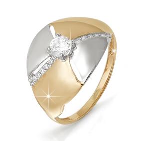 Золотое кольцо КЮЗ Del'ta D112447 с фианитом D112447 фото