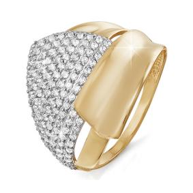 Золотое кольцо КЮЗ Del'ta D112506 с фианитом D112506 фото