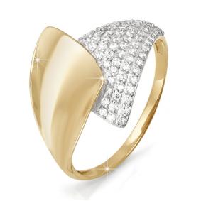 Золотое кольцо КЮЗ Del'ta D112514 с фианитом D112514 фото