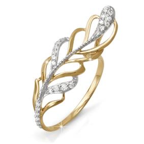 Золотое кольцо КЮЗ Del'ta D112532 с фианитом D112532 фото