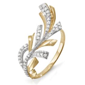 Золотое кольцо КЮЗ Del'ta D112533 с фианитом D112533 фото