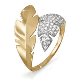 Золотое кольцо КЮЗ Del'ta D112534 с фианитом D112534 фото