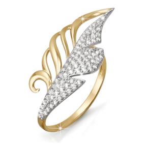 Золотое кольцо КЮЗ Del'ta D112536 с фианитом D112536 фото