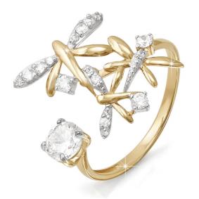 Золотое кольцо КЮЗ Del'ta D112542 с фианитом D112542 фото