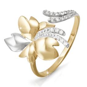 Золотое кольцо КЮЗ Del'ta D112560 с фианитом D112560 фото