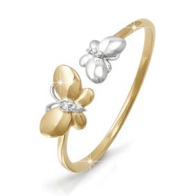 Золотое кольцо КЮЗ Del'ta D112566 с фианитом D112566 фото