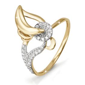 Золотое кольцо КЮЗ Del'ta D112578 с фианитом D112578 фото