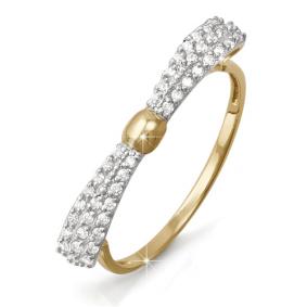 Золотое кольцо КЮЗ Del'ta D112587 с фианитом D112587 фото