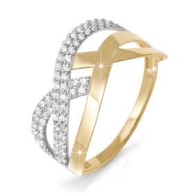 Золотое кольцо КЮЗ Del'ta D112611 с фианитом D112611 фото