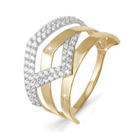 Золотое кольцо КЮЗ Del'ta D112615 с фианитом D112615 фото