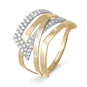 Золотое кольцо КЮЗ Del'ta D112618 с фианитом D112618 фото