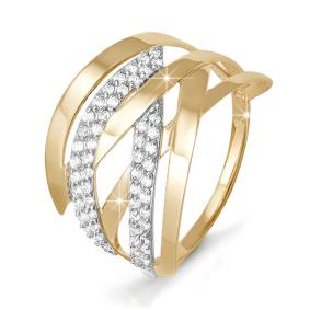 Золотое кольцо КЮЗ Del'ta D112621 с фианитом D112621 фото